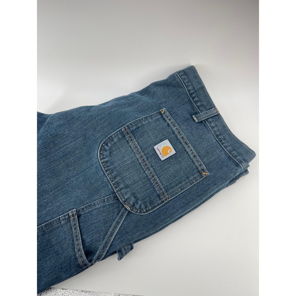 Y2k Carhartt Relaxed Fit Carpenter Jeans Blue Denim 42x30 Mens Work Pants